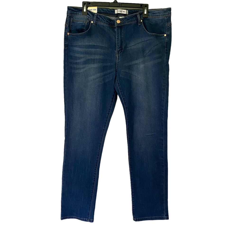 C’est Toi NWT Push Up Skinny Butt Magic Denim Collection 2XL Medium Wash Jeans